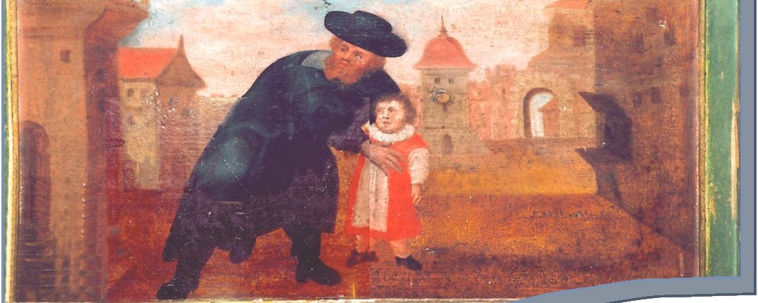 Antique painting evoking the anxieties behind the 1407 Kraków blood libel pogrom.